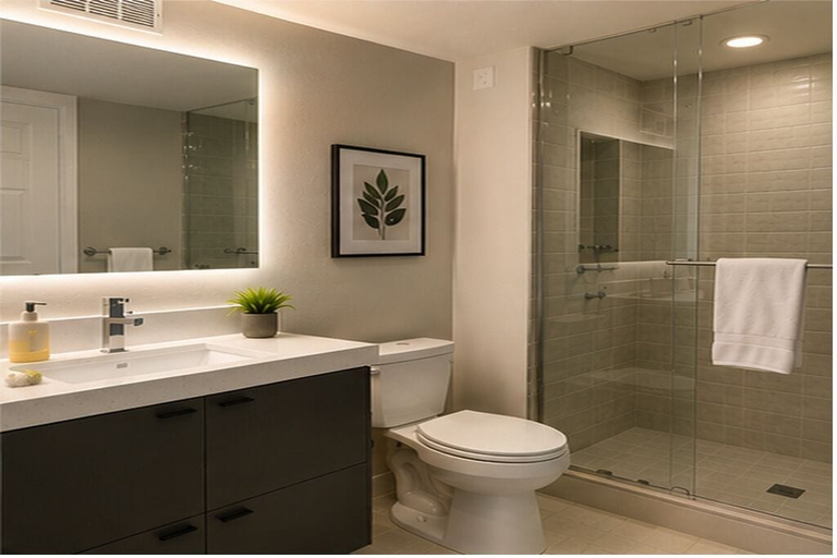 Bathroom, Veyra Grand Suites, Toronto