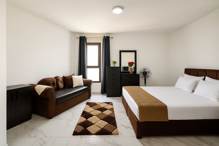 Bedroom 3, Beachfront Chalet in Porto Said With Pool, Al-Manasrah