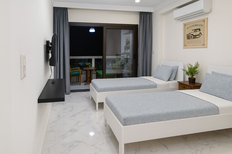Bedroom 3, Luxurious Chalet With Garden View in Port Said Overnorate, Al-Manasrah
