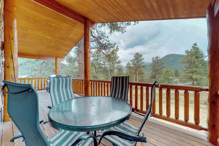View from room, Wonderful Location With Full Kitchen, Furnished Deck & Mountain Views, Larimer