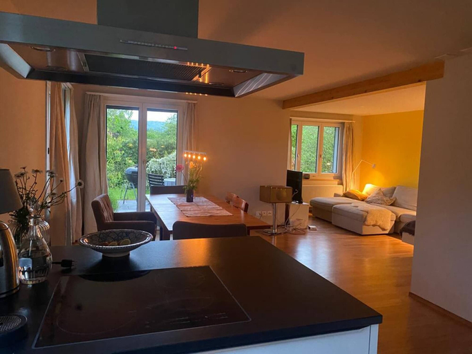 Living room, Charming Family House in Herrliberg With Garden Views, Meilen