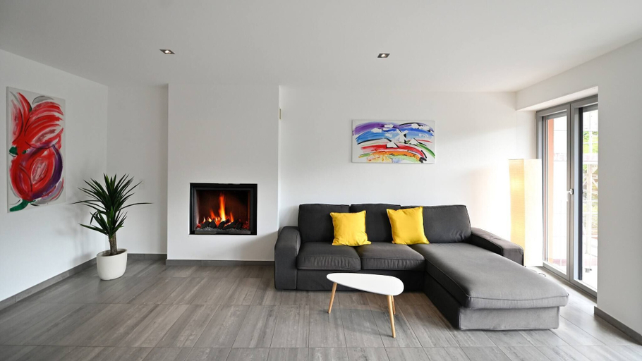 Living room 4, Lake View Suite 86 in Melide, Lugano