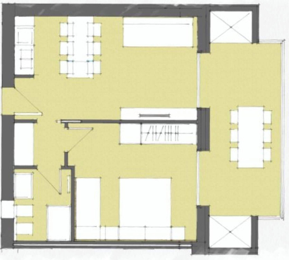 Floor plan, New Flat in a Residence With Pool and Jacuzzi, Venezia