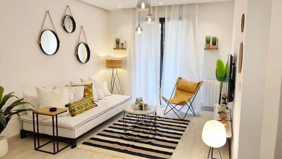 Living area 2, Paradise Home - Appartement Moderne à La Marsa, La Marsa