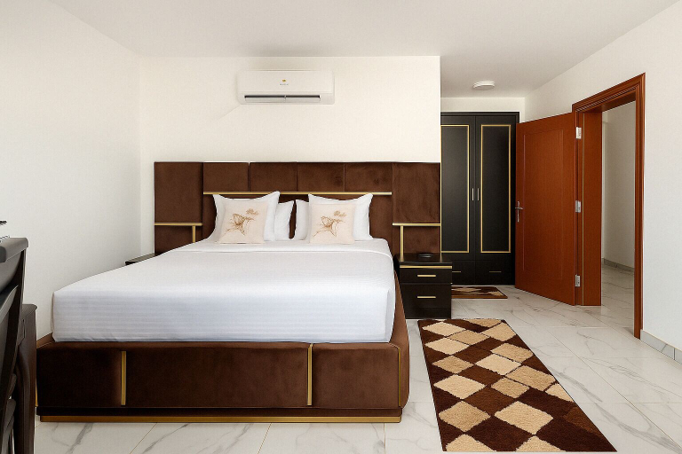 Bedroom 4, Beachfront Chalet in Porto Said With Pool, Al-Manasrah