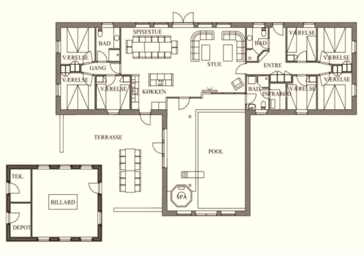 Floor plan 3, 4 Star Holiday Home in Ulfborg, Holstebro