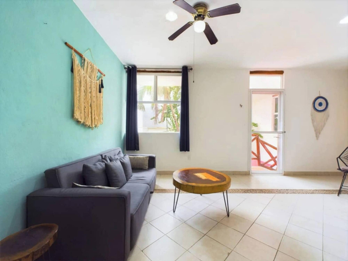 Living area, Stylish 2BR Retreat With Private Patio, Cozumel