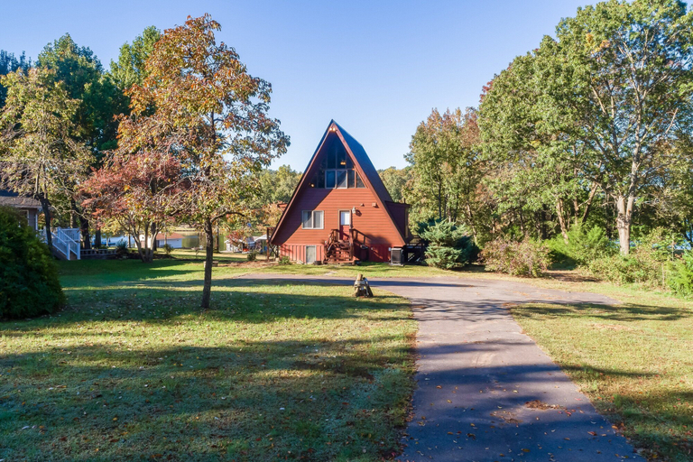 Exterior 3, Charming, Lakefront A-frame With Private Dock, Lakeside Gazebo, Spacious Deck, Spotsylvania
