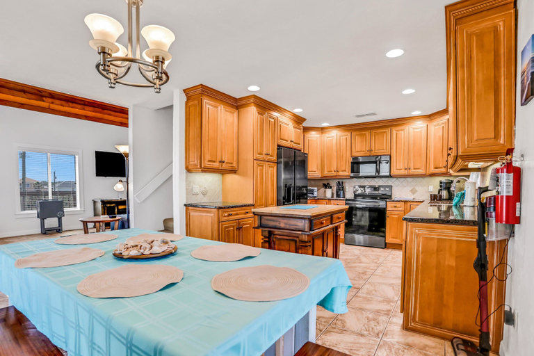 Private kitchen 5, Dog-friendly Beachfront Home With Beach Access, Deck, Fireplace, W/d, AC, Flagler