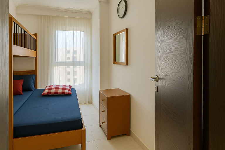 Bedroom 2, Beachfront Chalet in Porto Said, Egypt - Perfect Getaway, Al-Manasrah