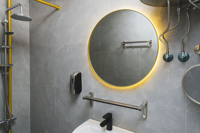 Bathroom 3, Luxurious Chalet with Garden View in Port Said Governorat, Al-Manasrah