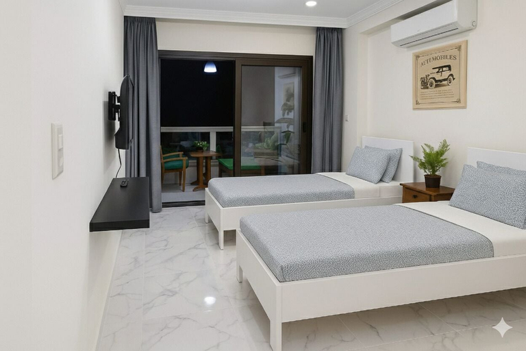Bedroom 3, Modern Chalet Steps Away from the Beach, Al-Manasrah