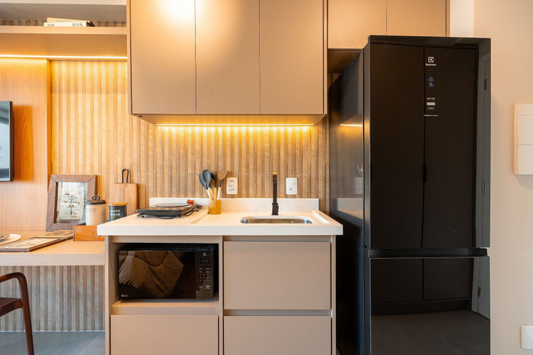 Private kitchen 4, Hospedez - Estudios Campo Belo Movi, São Paulo