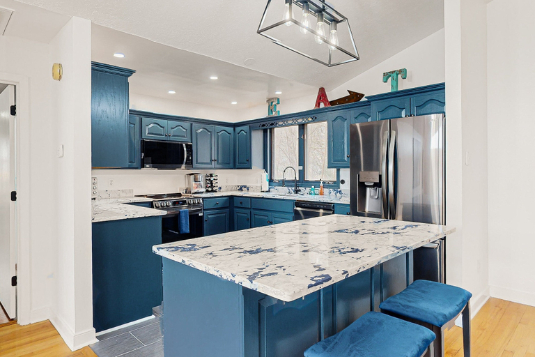 Private kitchen 4, Lakefront Home With two Kitchens, a Dock, Firepit, & Pontoon, Louisa