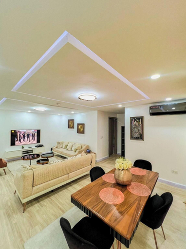 Living room 2, Luxurious 2-Bedroom Apartment in Lagos with City View, Eti-Osa