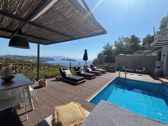 Pool 2, Superior 3-bedroom Villa Cassiope With Private Pool and Breathtaking Sea Views, Thessaly