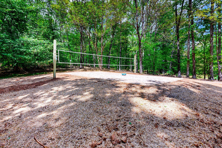 Sport court, Lakefront Home With two Kitchens, a Dock, Firepit, & Pontoon, Louisa