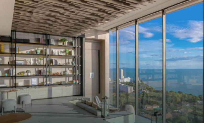Living room, Sea View Beach Front - Rare Gem At Pattaya, Pattaya