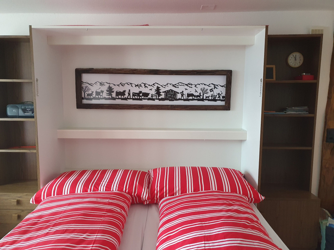 Bedroom 2, Studio for 2-4 Guests With Balcony and Panorama View, Nidwalden