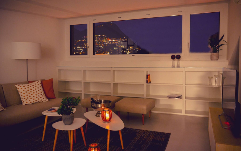 Living room 2, Luxury Nassa Penthouse With Private Terrace in Lugano, Lugano