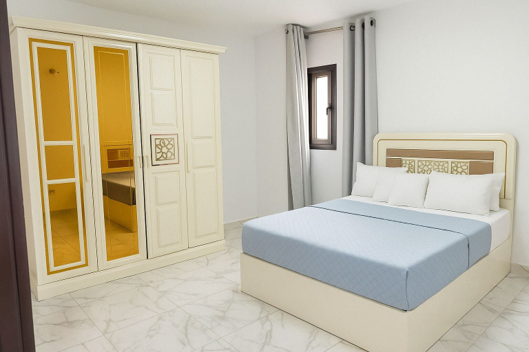 Bedroom 3, Beachfront Chalet in Porto Said with P Garden, Al-Manasrah