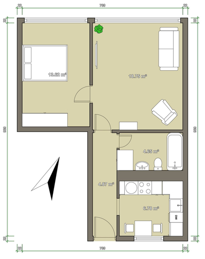 Floor plan, Stylish Apartment in Heart of Basel, Basel
