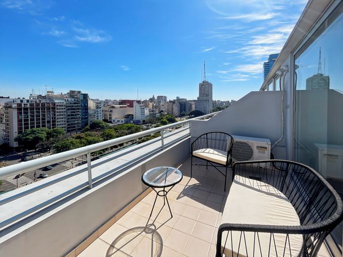 Balcony 3, Studio Apartment on 13th Floor with balcony terrace, Distrito Federal