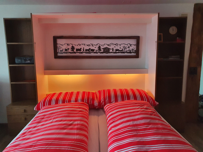 Bedroom 4, Studio for 2-4 Guests With Balcony and Panorama View, Nidwalden