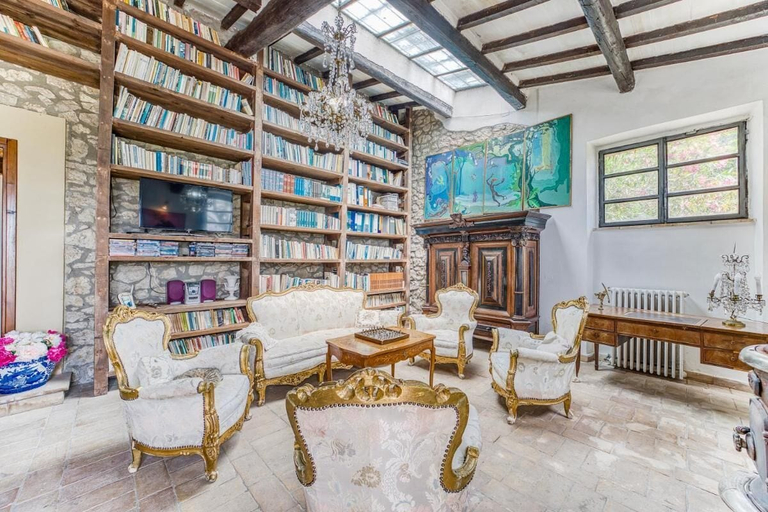 Living area, Torre Del Melograno With Heated Pool, Viterbo