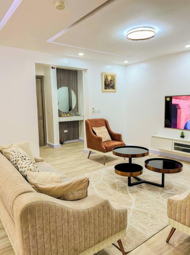 Living room 4, Luxurious 2-Bedroom Apartment in Lagos with City View, Eti-Osa