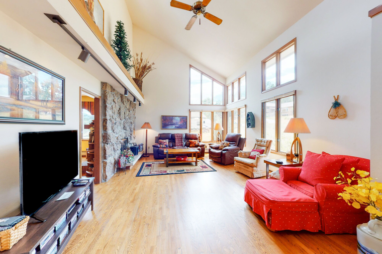 Living area 3, Spacious, Dog-friendly Home w/ Private Hot Tub on Large Deck, Mtn Views, Larimer