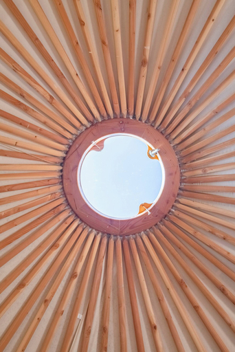 Interior detail, Room-a Yurt Among Olive Trees and the se, Genova