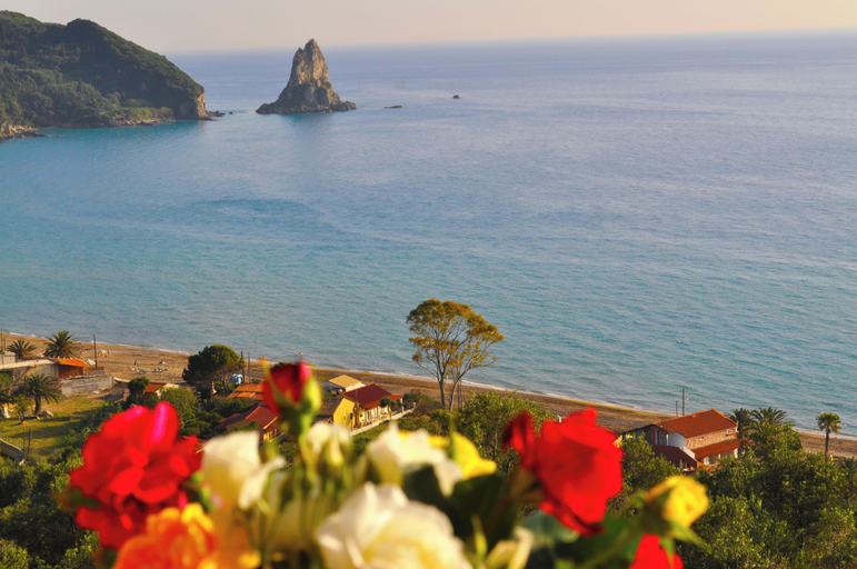 View from property 5, Studio Apartments With Pool "maria" in Agios Gordios Beach, Ionian Islands