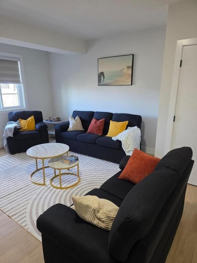 Living area, Cozy Irvine Creek Walk-out Suite 10 Mins to YEG, Division No. 11