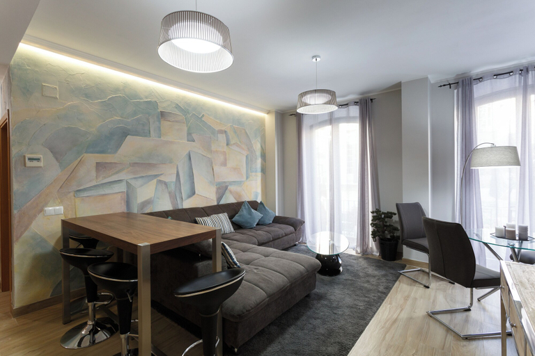 Living area 4, Picasso-style apartment with parking, Málaga