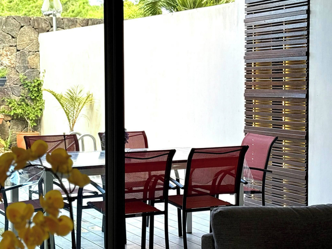 Balcony, Modern Villa Nestled in its Tropical Garden