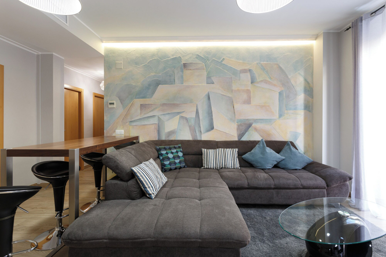 Living area 2, Picasso-style apartment with parking, Málaga