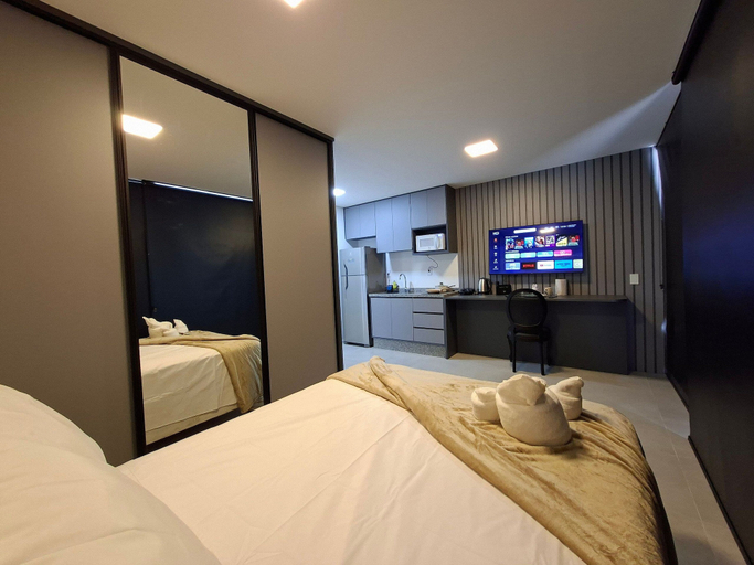 Bedroom 2, Estúdio com piscina e academia no rooftop, São Paulo