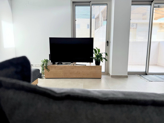 Living room 5, Azure Loft - 3min Walk to Beach, 10min to Old Town, Crete