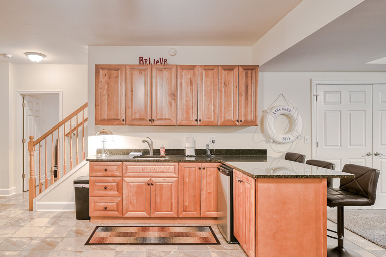 Private kitchen 4, Sprawling Waterfront Home With Kayaks, Game Room, and hot tub, Spotsylvania