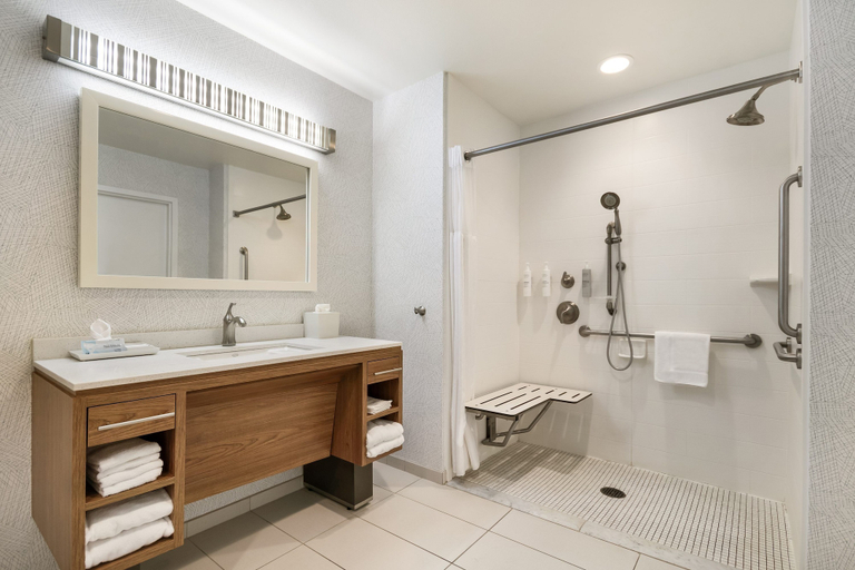 Bathroom 5, Home2 Suites by Hilton Albany Wolf Rd, Albany