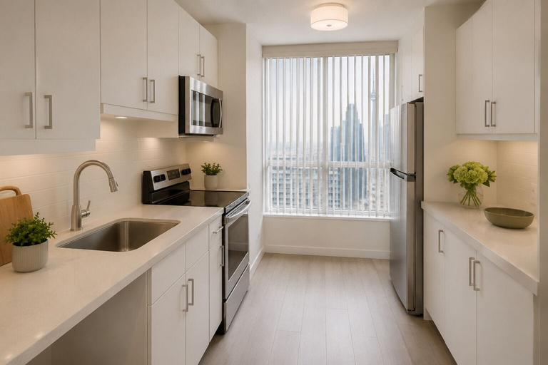 Private kitchen, Elara Urban Suites, Toronto