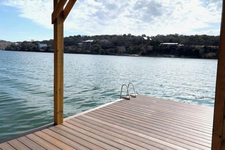 Exterior detail 4, Mid-century Modern Lake House With Private Waterfront Pool & Boat Dock, Burnet
