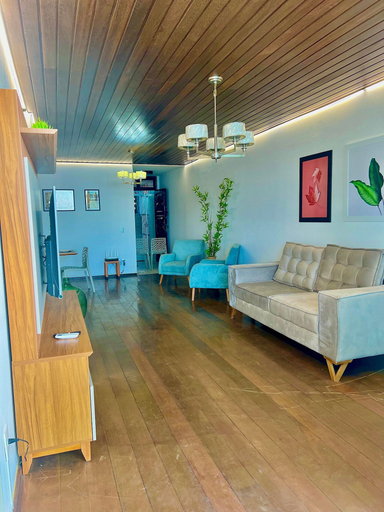 Living area 2, Top Beira Mar 4 Quartos Vista Espetacular, Fortaleza