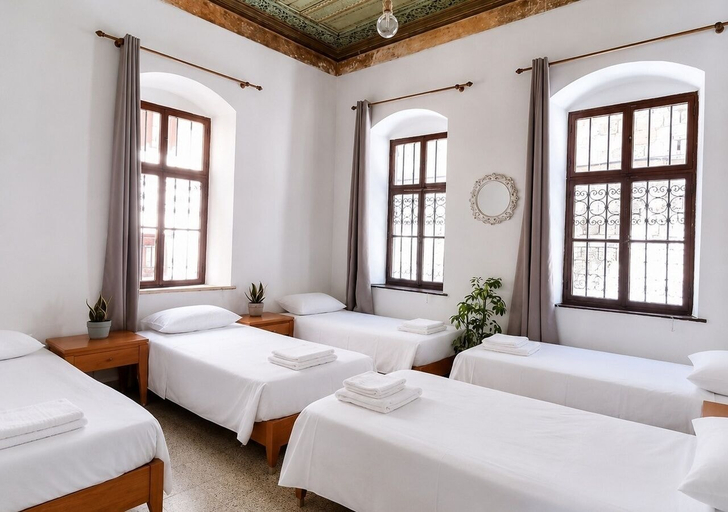 Bedroom, Rhodes Youth Hostel, South Aegean