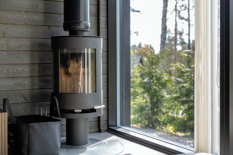Fireplace, Villa Noel B, Lapland