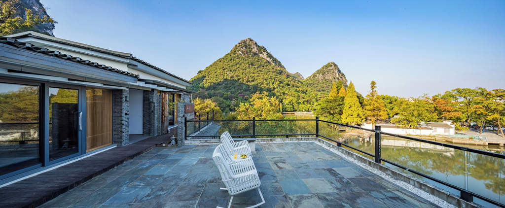 Terrace/patio 4, Guilin Heshe Lakeside Resort, Guilin