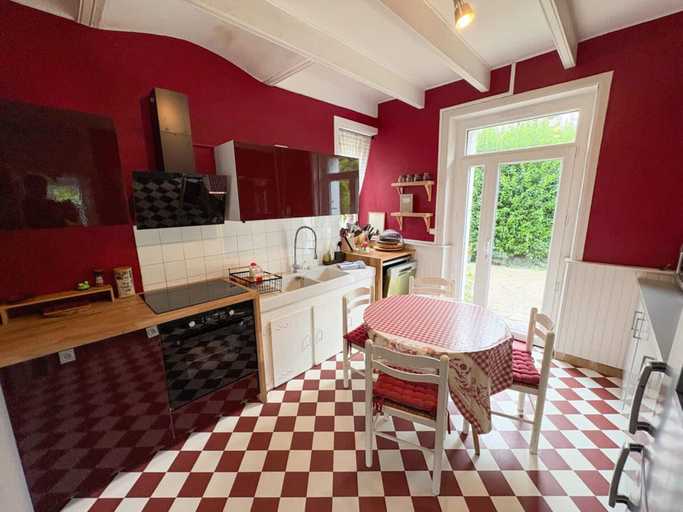 Private kitchen 2, Charming Coastal Stone House With Garden, Finistère