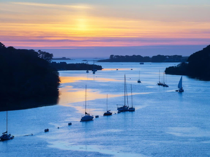 View from property 3, Coastal Retreat for 4 With Terrace, Finistère