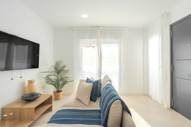 Living room 5, Charming 2-bedroom Apartment in Guargacho, Tenerife, Santa Cruz de Tenerife